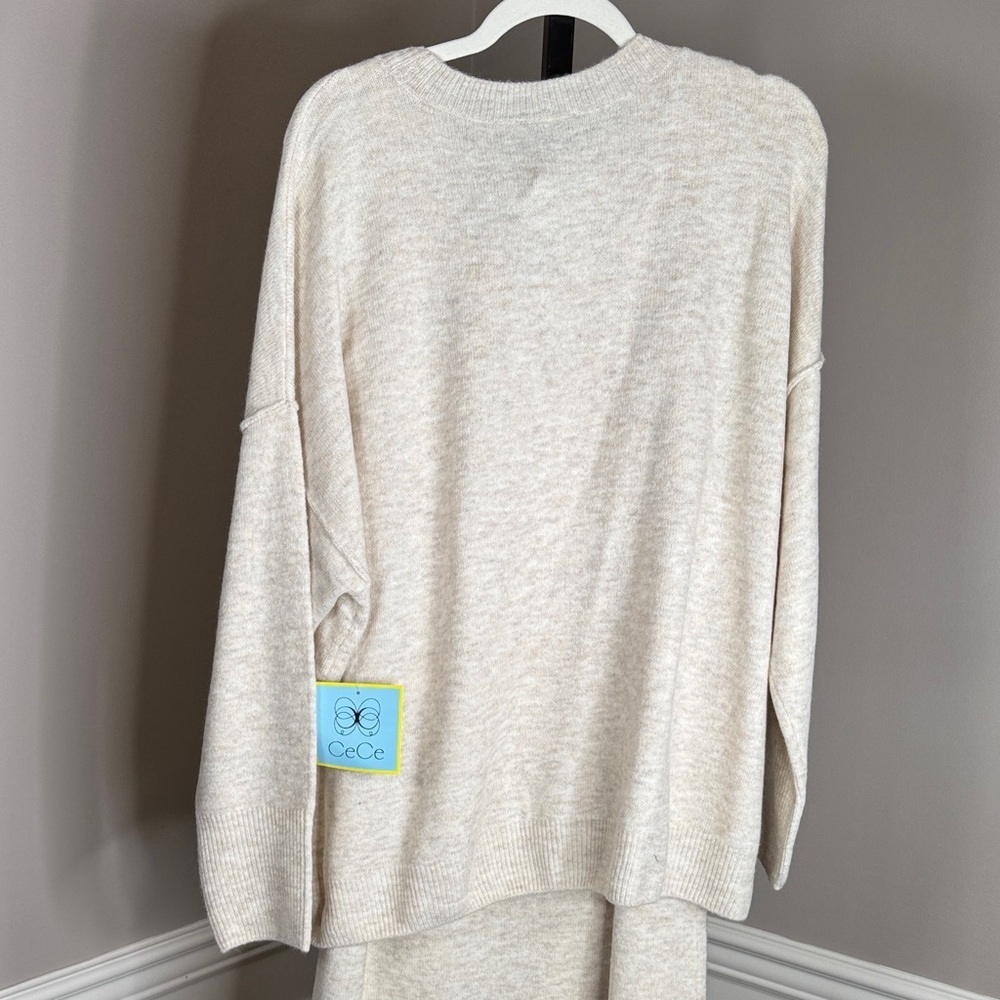 CeCe Soft Beige Sweater and Sweater Dress Set Size XL - Picture 7 of 10